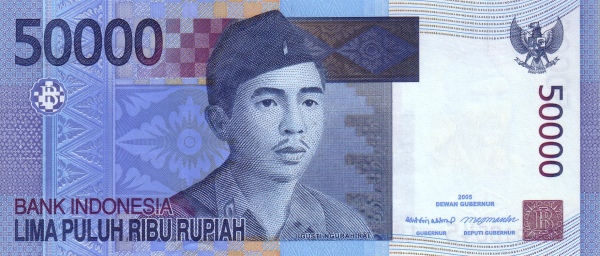 Indonesisch papiergeld 50000 Rupiah